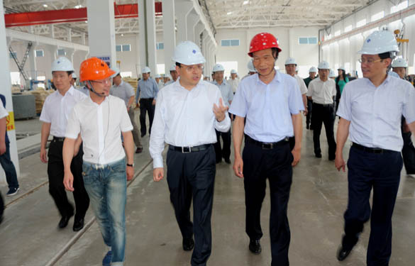 常州市市长费高云一行来金年会电缆督查西厂区三期项目建设情形